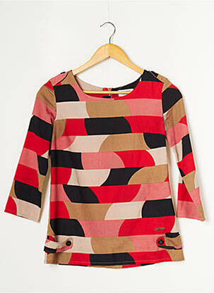 Top imprimé fantaisie manches longues rouge CHIPIE femme