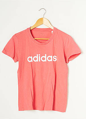 T-shirt coupe droite manches courtes rose ADIDAS femme