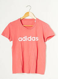 T-shirt coupe droite manches courtes rose ADIDAS femme