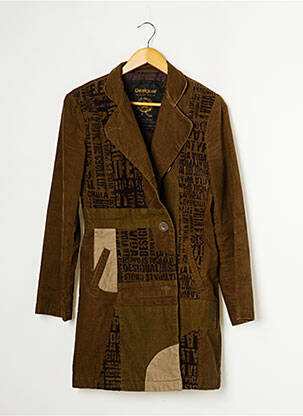 Manteau long marron DESIGUAL pour femme