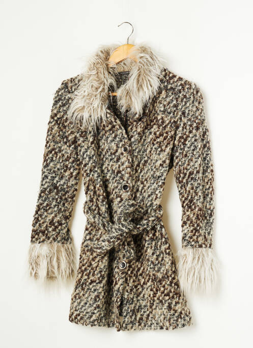 Manteau long coupe cintrée sans capuche beige LE PHARE DE LA BALEINE femme