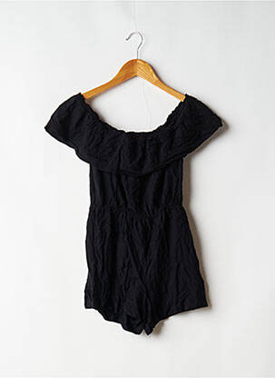 Combishort tissage popeline sans manche noir PIMKIE femme