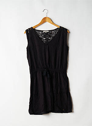 Robe mi-longue coupe fluide sans manche noir KAPORAL femme