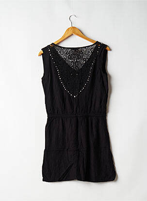 Robe mi-longue coupe fluide sans manche noir KAPORAL femme