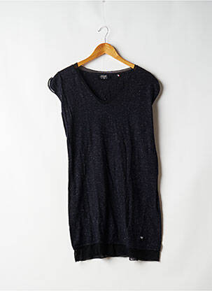 Robe mi-longue manches courtes manches courtes bleu LE TEMPS DES CERISES femme