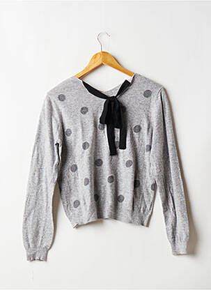 Pull finition bords-côtes manches longues gris VERO MODA femme