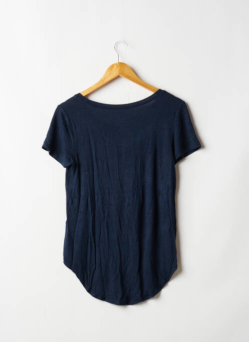 Top tissage jersey manches courtes bleu HOLLISTER femme