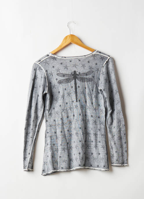 Gilet manches longues gris SO SOON pour femme