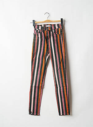 Pantalon slim taille normale taille normale rose PULL AND BEAR femme