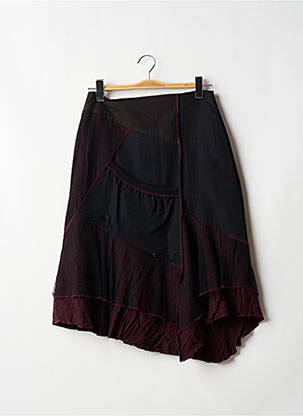 Jupe mi-longue taille normale noir PLANETE INTERDITE femme