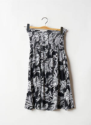 Jupe mi-longue stretch noir CAMAIEU femme