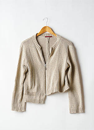 Veste casual col rond beige LUNATISME femme