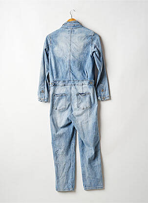 Combi-pantalon fermeture boutonnée sur le devant manches longues bleu PLACE DU JOUR femme