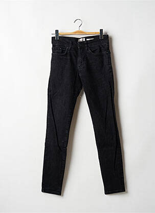 Jeans coupe slim noir PULL & BEAR pour femme