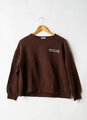 Sweat-shirt marron PULL & BEAR pour femme seconde vue