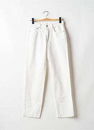 Pantalon droit taille haute taille haute blanc NEW MAN femme