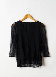 Top coupe fluide manches 3/4 noir ETAM femme
