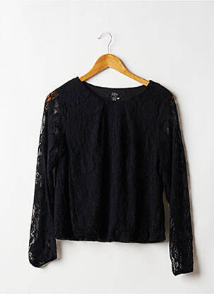 Top col rond manches longues noir ISKA femme