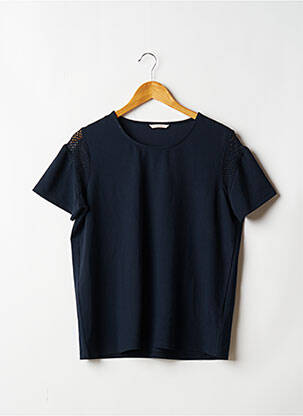 Top stretch manches courtes bleu CAMAIEU femme