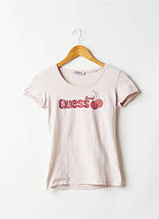 T-shirt rose GUESS pour femme seconde vue