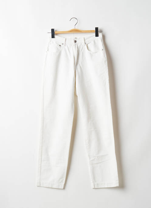 Pantalon droit taille haute taille haute blanc NEW MAN femme