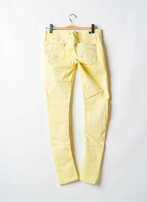 Jeans coupe slim stretch taille basse jaune G STAR femme