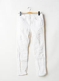Jeans coupe slim stretch taille normale blanc ZARA femme