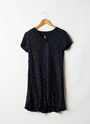 Robe courte manches courtes manches courtes bleu I.CODE (By IKKS) femme