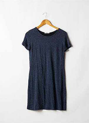 Robe mi-longue manches courtes manches courtes bleu PAKO LITTO femme