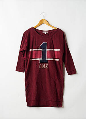 Robe mi-longue manches longues manches longues rouge ESPRIT femme