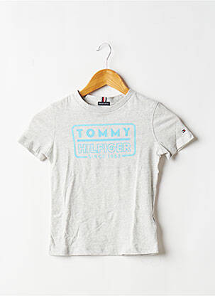 T-shirt coupe droite manches courtes gris TOMMY HILFIGER garcon
