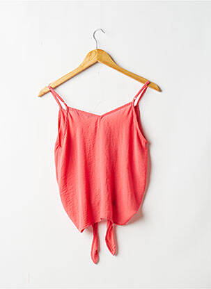Top tissage crêpe fines bretelles rose VERO MODA femme