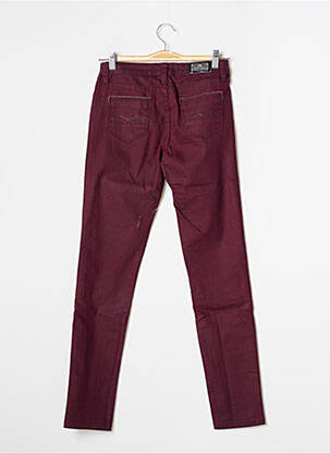 Pantalon slim stretch taille normale rouge BISOU D'EVE femme