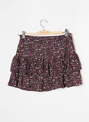Jupe courte coupe évasée marron ROSEBUD femme