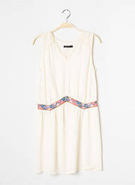 Robe courte sans manche sans manche beige COLOR BLOCK femme