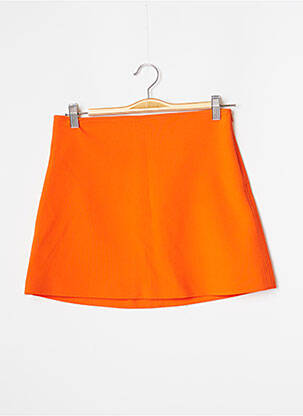 Jupe courte orange ZARA pour femme