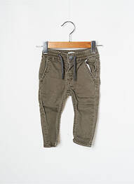 Pantalon slim fermeture liens à nouer taille élastique vert IKKS garcon