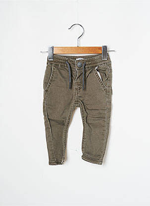Pantalon slim fermeture liens à nouer taille élastique vert IKKS garcon
