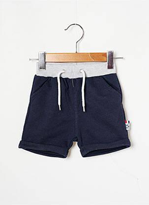 Bermuda tissage popeline taille élastique bleu LITTLE MARCEL garçon