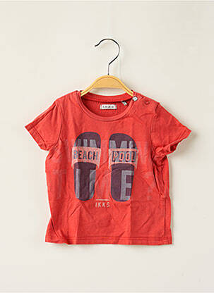 T-shirt stretch manches courtes rouge IKKS garcon