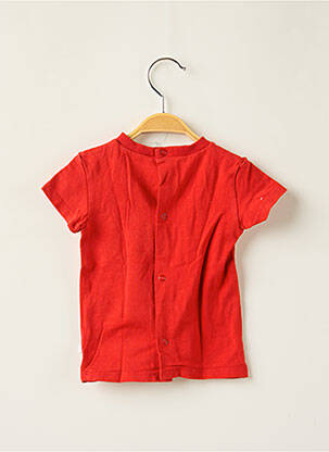 T-shirt fermeture pressionnée manches courtes rouge ABSORBA garçon
