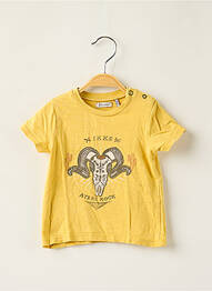 T-shirt stretch manches courtes jaune IKKS garcon