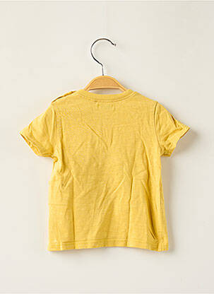 T-shirt stretch manches courtes jaune IKKS garçon