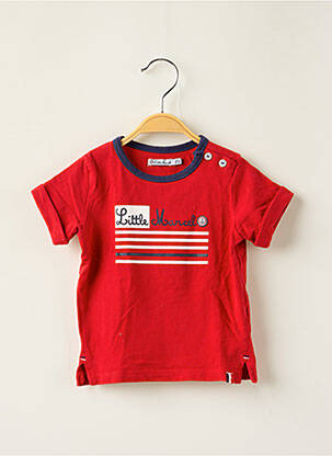 T-shirt stretch manches courtes rouge LITTLE MARCEL garçon