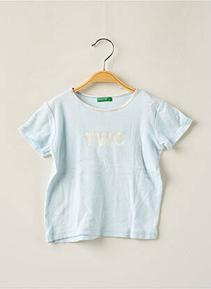 T-shirt stretch manches courtes bleu BENETTON garçon