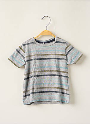 T-shirt stretch manches courtes gris NAME IT garçon