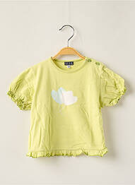 T-shirt coupe cintrée manches courtes vert ELLE fille