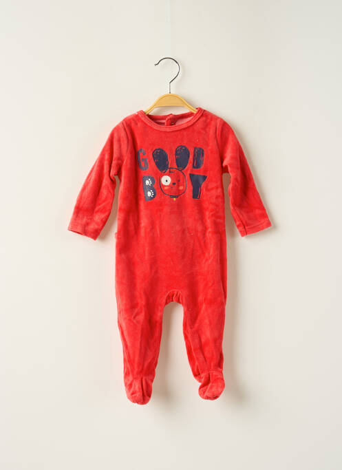 Pyjama fermeture pressionnée rouge BÉBÉ RÊVE garcon