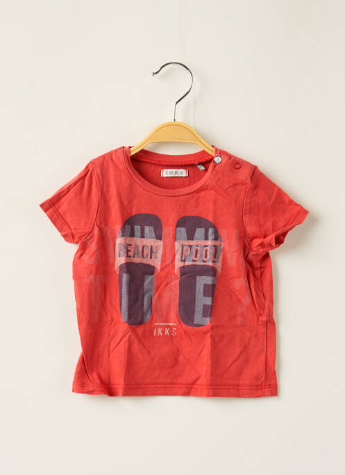 T-shirt stretch manches courtes rouge IKKS garcon