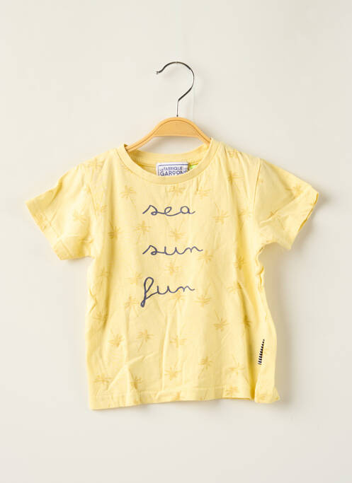 T-shirt jaune LA FABRIQUE DES GARÇONS pour garçon